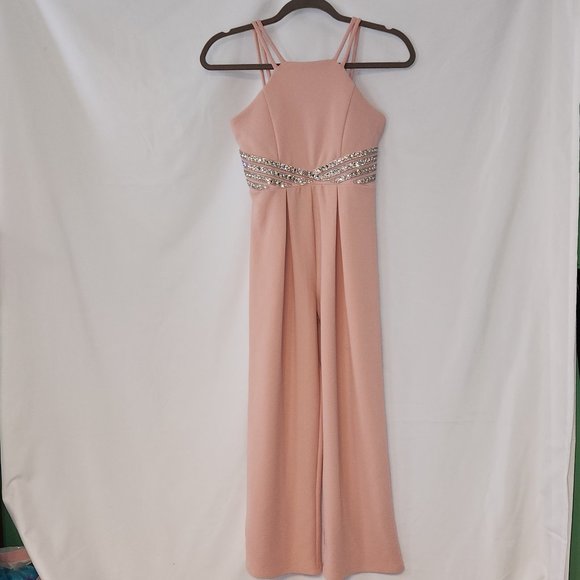 Emerald Sundae Other - Emerald Sundae Pink Rhinestone Jumpsuit